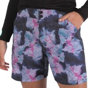 Sea-Doo BRP Violet Print 6" Boardshorts Women's S Jet Ski Swim Shorts NWT